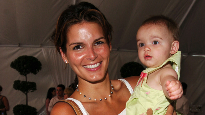 Angie Harmon and baby Finley