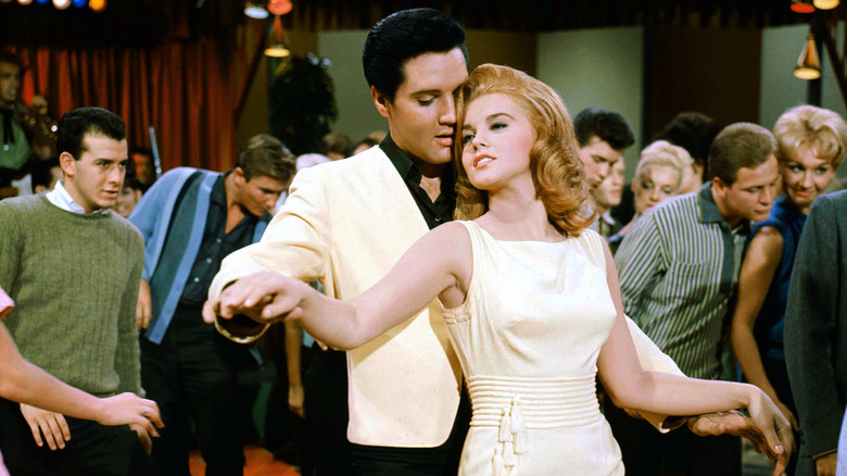 Ann-Margret and American singer, actor and icon Elvis Presley on the set of Viva Las Vegas