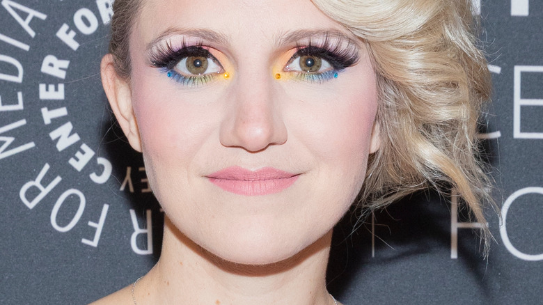 Annaleigh Ashford rainbow eye makeup