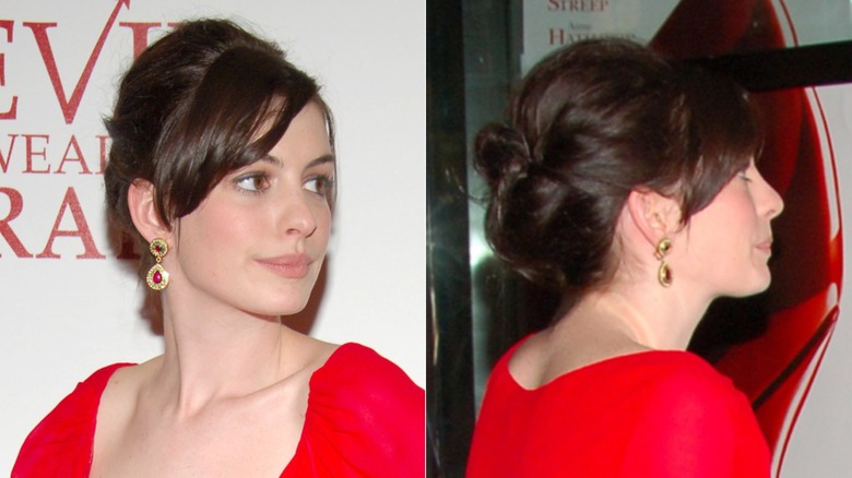 Anne Hathaway on the red carpet for the "Devil Wears Prada"