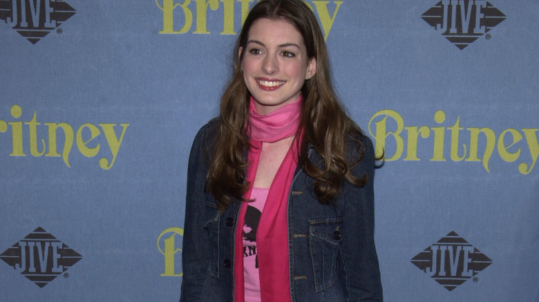 A young Anne Hathaway on the red carpet