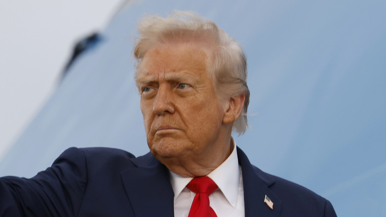 Donald Trump frowns