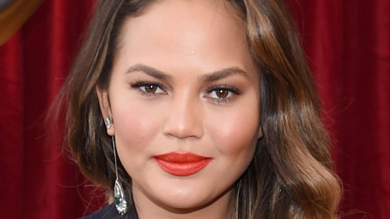 Chrissy Teigen on the red carpet