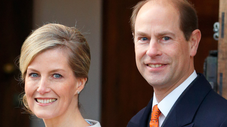 Prince Edward and wife Sophie smiling