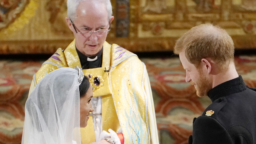 Harry and Meghan on their wedding day 