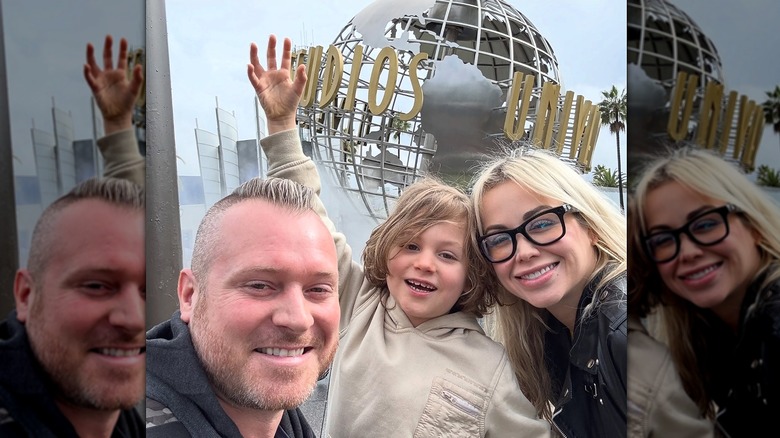 Russ, Paola, and Axel Mayfield at Universal Studios