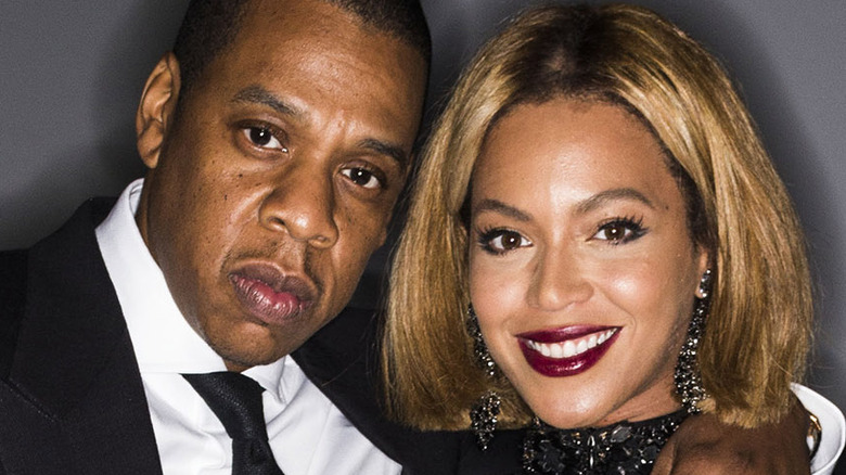 Beyonce and Jay Z on the red carpet. 