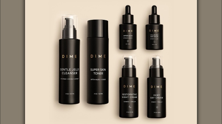 A display of Dime Beauty products 