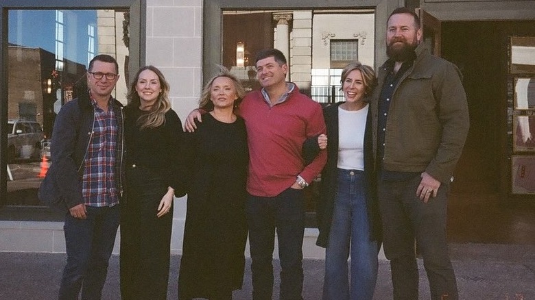 Erin and Ben Napier with Rasberrys and Josh Nowell and wife