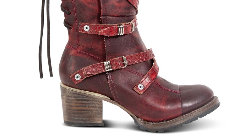 Freebird Cora red leather boots