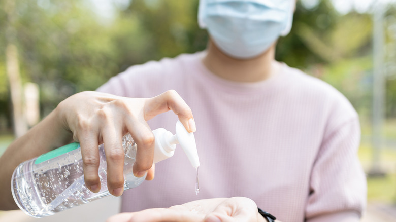 Sanitizing hands