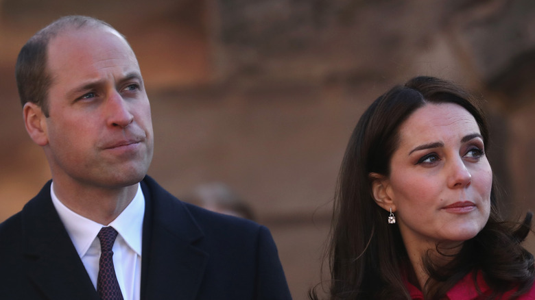 Prince William and Kate Middleton at an event. 