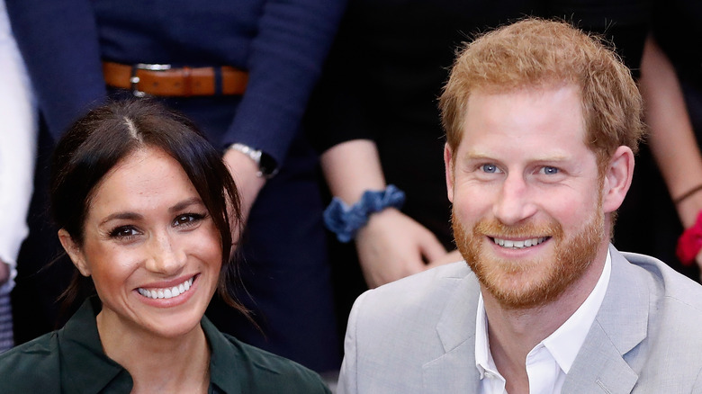 Meghan Markle and Prince Harry smiling