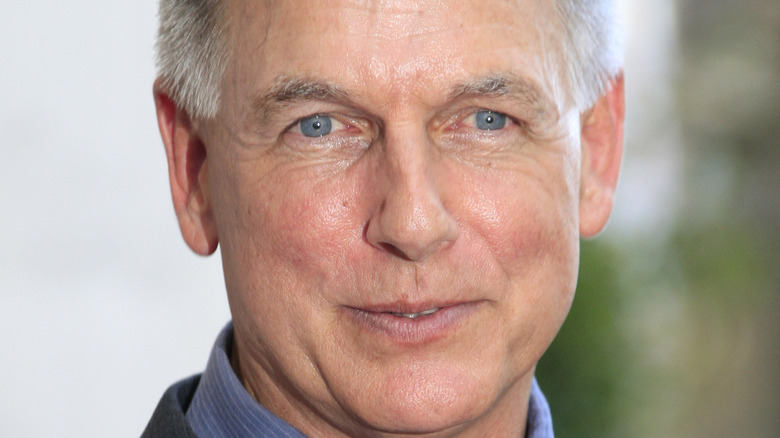 Mark Harmon with a slight smile