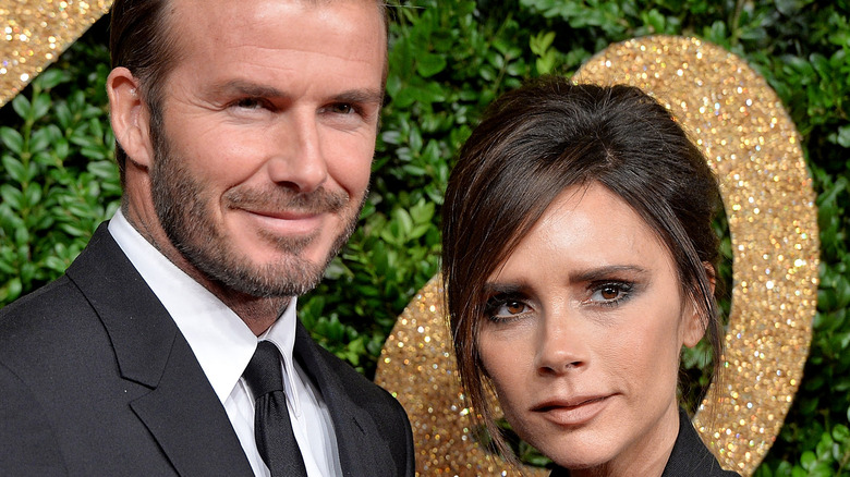 Victoria and David Beckham on the red carpet. 