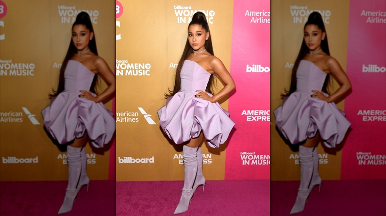 Ariana Grande attends Billboard's 13th Annual Women in Music Event at Pier 36 on December 06, 2018