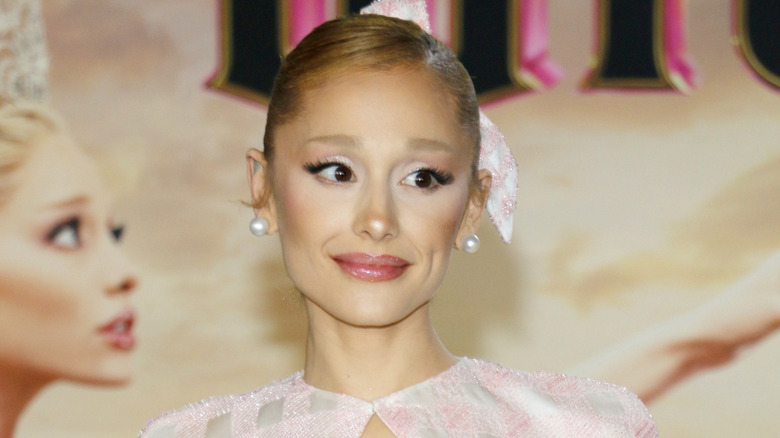 image of Ariana Grande smiling at the "Wicked: For Good" premiere