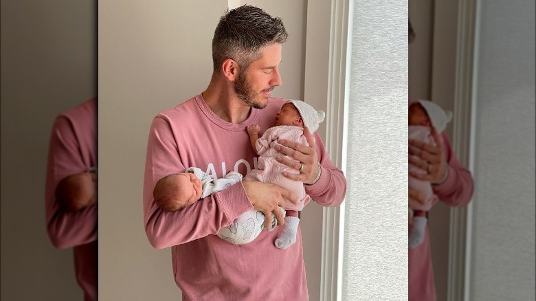 Arie Luyendyk and his newborn twins