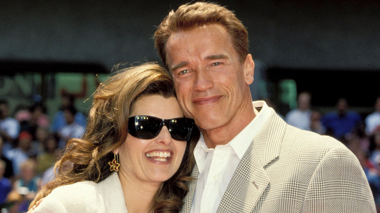 Arnold Schwarzenegger and Maria Shriver smiling