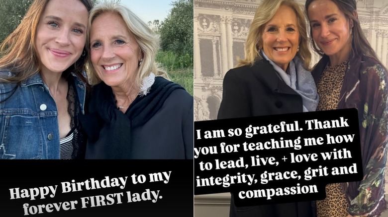 Ashley and Jill Biden take photos together