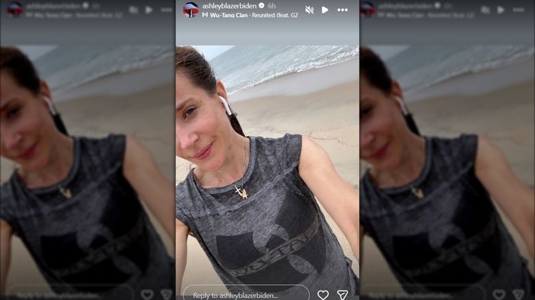 Ashley Biden posing for a beach selfie she posted on Instagram