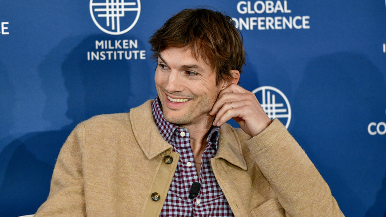Ashton Kutcher attending global conference