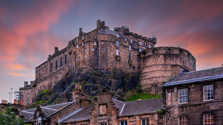 Edinburgh Castle at sunset 