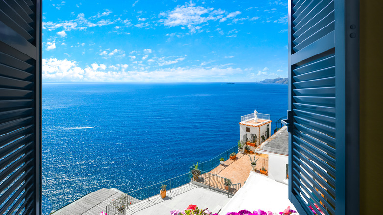 The Amalfi Coast through a window 