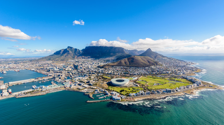 Arial view of Cape Town 