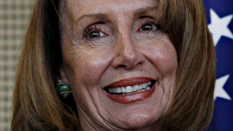 Nancy Pelosi smiling 