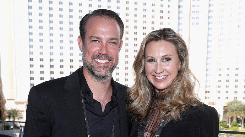 Jimmy Leach and Meredith Seacrest Leach on a balcony