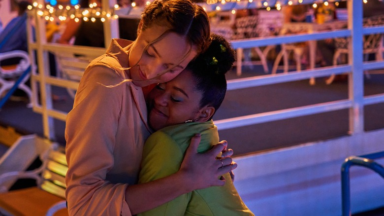 Ava Michelle and Anjelika Washington hugging in Tall Girl 2