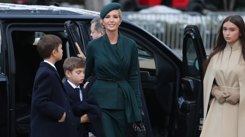 Ivanka Trump arriving with her children to Donald Trump's second inauguration