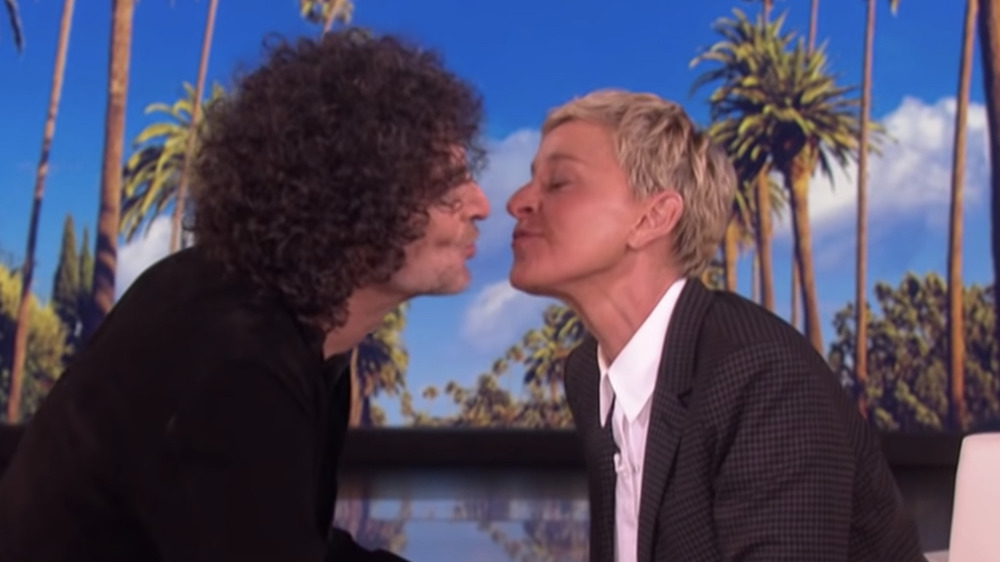 Howard Stern and Ellen DeGeneres kissing