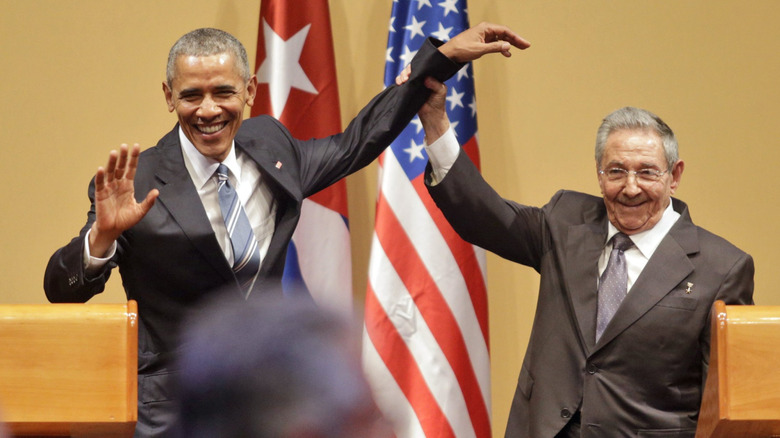 President Obama and Cuban President Castro, press conference