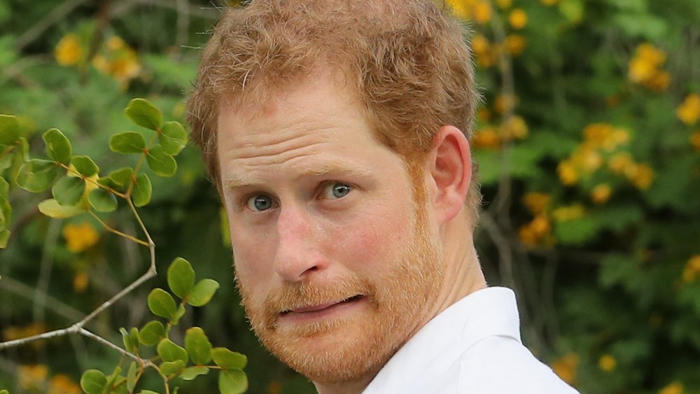 Prince Harry making an awkward face