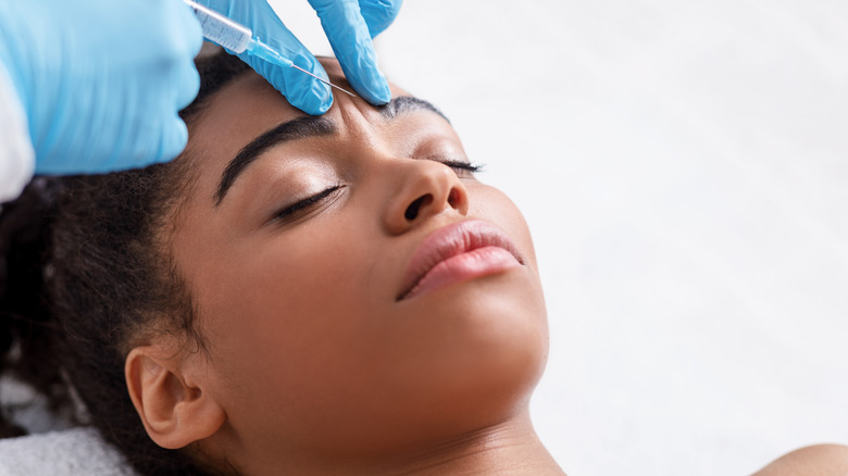 Woman getting Baby Botox treatment