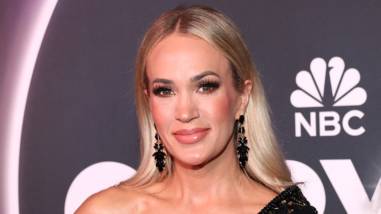 Carrie Underwood smiling at NBC event