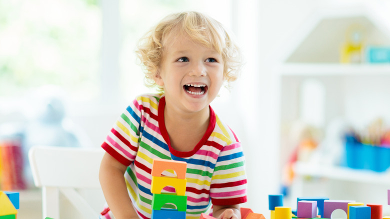 Toddler playing