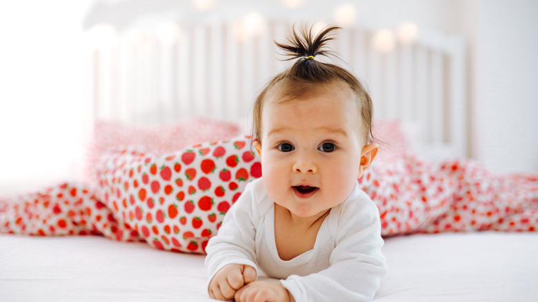 Baby girl smiling