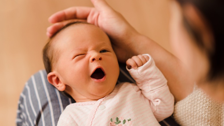 Yawning baby