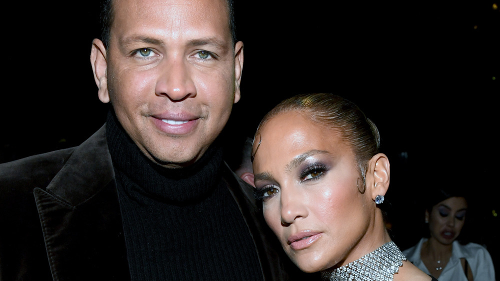 Jennifer Lopez and Alex Rodriguez at event