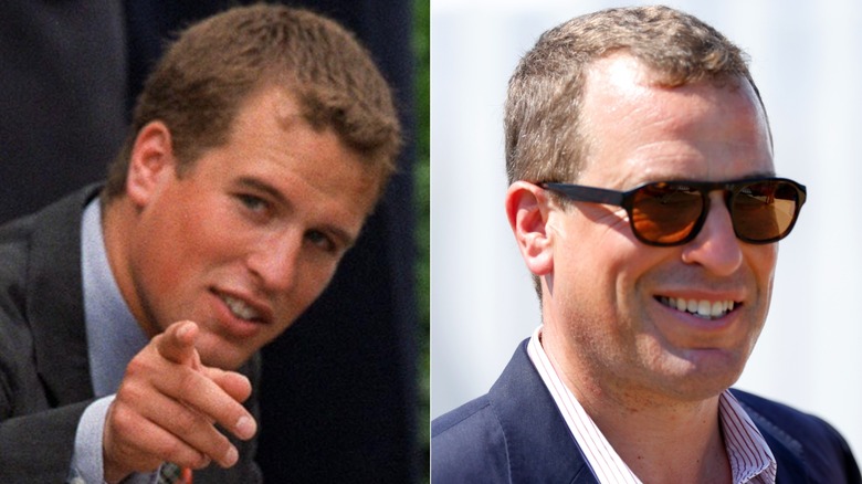 Younger photo of Peter Phillips next to more recent phot of Peter Phillips