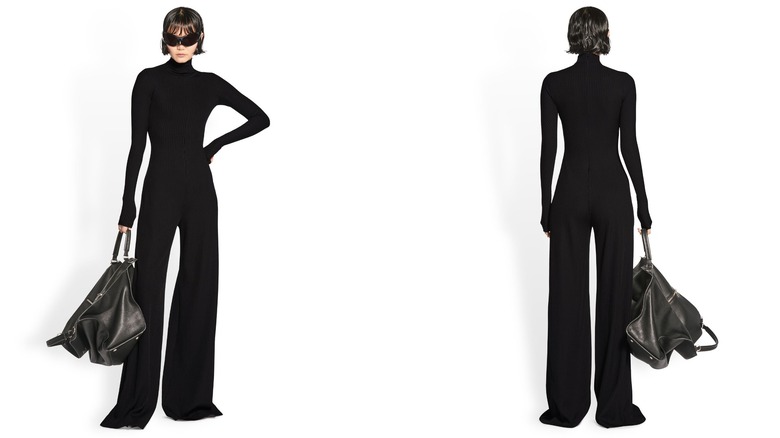 Turtleneck Overall in Black