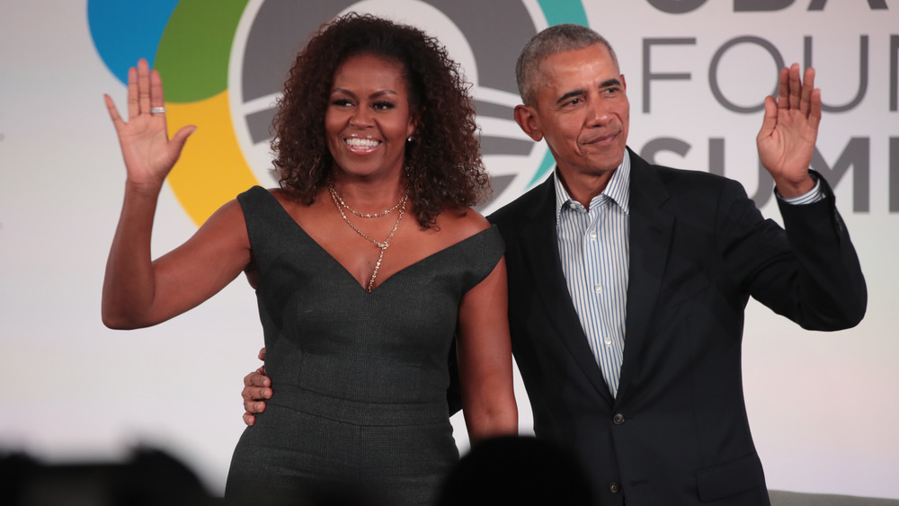 Michelle Obama and Barack Obama