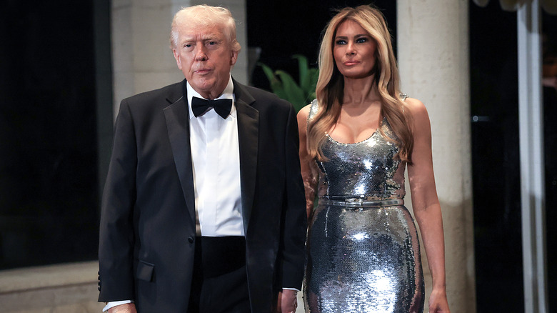 Donald and Melania Trump New Year's party 2025