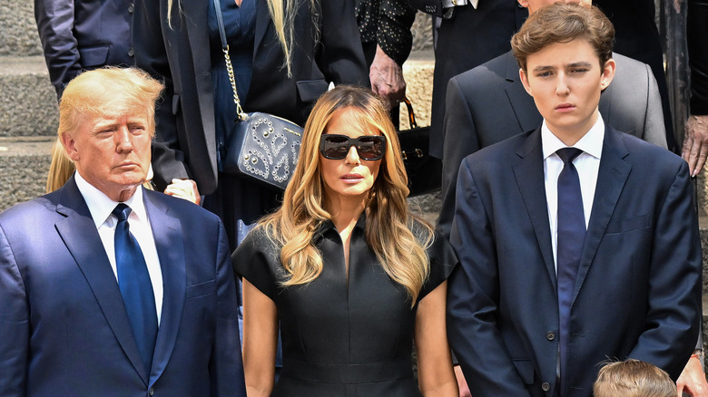 Donald, Melani, and Barron Trump