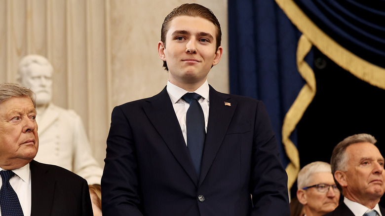 Barron Trump smiling