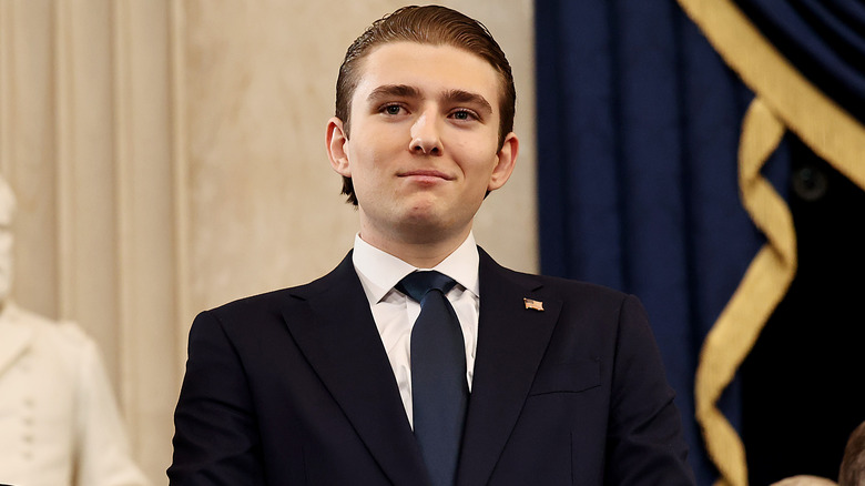 Barron Trump smiling