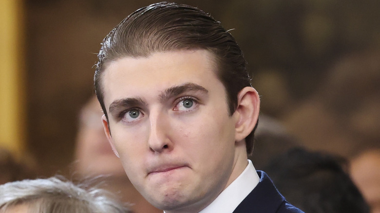 Barron Trump looking deep in thought